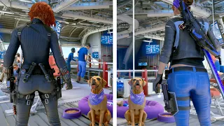 All Avengers Super Reaction To Pet Lucky Dog in Marvel's Avenger Hawkeye DLC