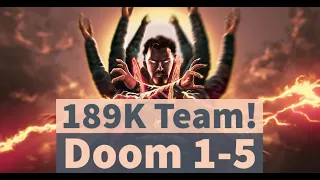 189K Team! Doom 1-5 Campaign Unlock Guide! | Marvel Strike Force - Free to Play