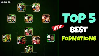 Top 5 Best Formations In eFootball 2024 Mobile | best custom formation efootball 2024 🔥