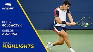 Carlos Alcaraz vs Peter Gojowczyk Highlights | 2021 US Open Round 4