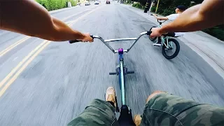 INTENSE BMX DOWNHILL RACE *NO BRAKES*