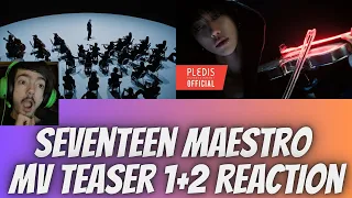 SEVENTEEN MAESTRO MUSIC VIDEO TEASER 1 + 2 REACTION *THESE MV TEASERS LOOK UNREAL!!!*