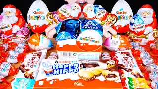 ASMR AVATAR GIANT KINDER JOY SURPRISE EGGS CHOCOLATE PARTY KITKAT DESSERT MUKBANG 먹방咀嚼音EATING SOUNDS