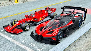 Bugatti Bolide GTR vs Ferrari F1 2020 - Drag Race 2 KM