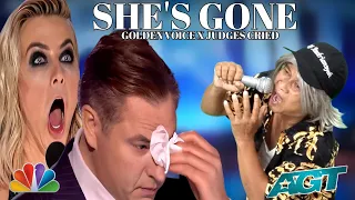 The judges cried htsterically when they heard the song She's Gone on the world stage | AGT 2024