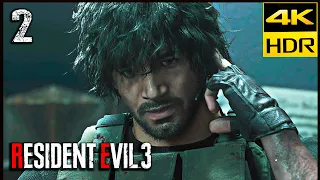 RESIDENT EVIL 3 REMAKE Gameplay Español Parte 2 4K HDR | Carlos Oliveira en la Comisaria