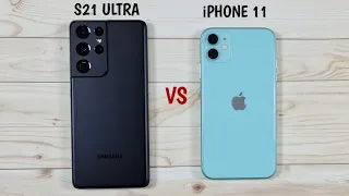 Samsung S21 Ultra vs iPhone 11 - Speed Test Comparison