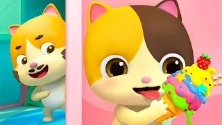 Baby Kitten Eats Sweets | Johny Johny Yes Papa | Yummy Food | Nursery Rhymes | Kids Songs | BabyBus