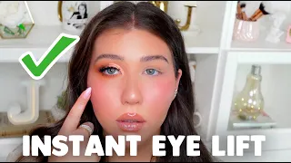 This simple technique is amazing for HOODED EYES! Instant eye LIFT