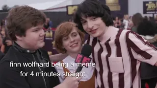 finn wolfhard being a meme for 4 minutes straight