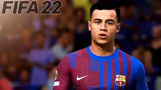 FIFA 22 BARCELONA vs ROMA FT. Aguero, Coutinho, - UEFA Europa League Final | Gameplay & Full match