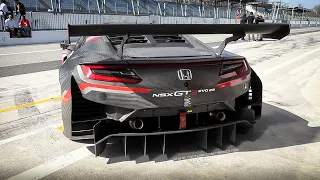 Honda NSX GT3 Evo22 in action at Monza Circuit: Start Up, Accelerations & Sound!