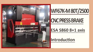 RONGWIN WF67K-M 80T2500 CNC hybrid Press Brake configuration introduction and test machine