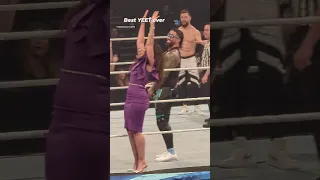 Best YEET ever? Samantha Irvin joins the YEET party 🔥💜 #smackdown #samanthairvin #wwe #wrestling