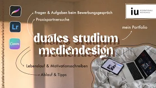 Bewerbungsverfahren iu I Mediendesign I duales Studium II mein Portfolio