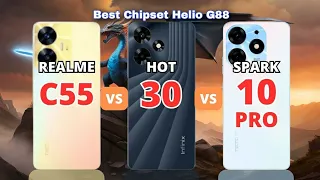 Realme C55 vs Infinix Hot 30 vs Tecno Spark 10 Pro | PHONE COMPARISON