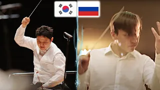 Реакция корейского классического дирижера на ковер в русском народном стиле