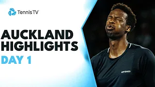 Monfils Begins Season vs Marozsan, Eubanks & Wolf Feature | Auckland 2024 Day 1 Highlights