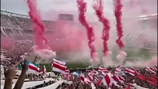 Recibimiento River - Boca Superclasico 25.02.2024 en el Mas Monumental