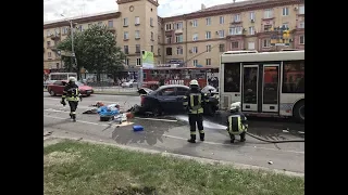 ДТП з автобусом в центрі Запоріжжя