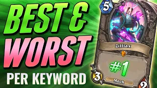 Best and Worst Card per Keyword