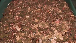 Penny Paycheck: Man receives last paycheck in oil-covered pennies