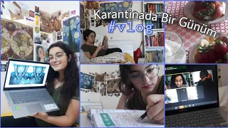 BENİMLE EVDE BİR GÜN #2 VLOG || zoom dersleri,kitap,spor...bir günde neler yapıyorum?+canım sıkıldı