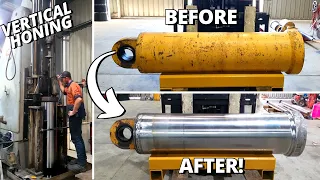 Repair DAMAGED Mining Truck Cylinder Barrel | Part 2 | Machining & Honing