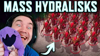 Dark's Zergling Hydralisk Army vs Protoss! StarCraft 2