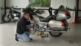 Using the Park N Move motorcycle dolly on a Honda Gold Wing