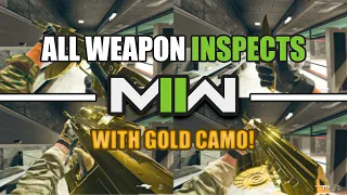 COD: Modern Warfare 2 - All Weapon Inspect Animations With Gold Camo