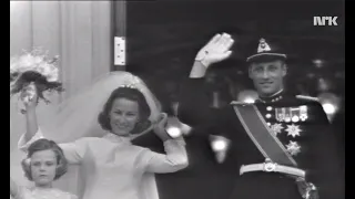 Crown Prince Harald of Norway marries Sonja Haraldsen 1968