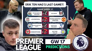 Premier League Predictions Show - Game Week 17 with Adam Pearson - #PremierleaguePredictions