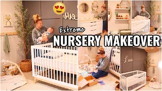 EXTREME NURSERY MAKEOVER!!😍 DECORATE WITH ME | BEFORE & AFTER DIY ROOM MAKEOVER