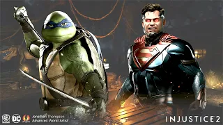Leonardo vs Superman - Mortal Kombat 11 vs DC Injustice 2 - 4K UHD Gameplay