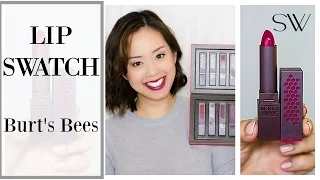 BURT'S BEES LIPSTICK REVIEW + SWATCHES