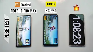 Poco X3 Pro vs Redmi Note 10 Pro Max Pubg Test, Heating and Battery Test | Beast for Gaming 🔥