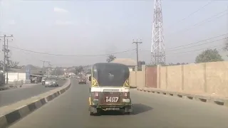 Driving along Aba Road in Umuahia, Capital of Abia State, Nigeria.