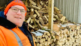 FIREWOOD | Unboxing then load/splitting into truck