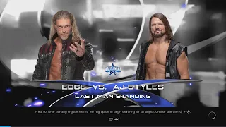WWE 2K22 (4K60 | PS5) Edge vs AJ Styles | Last Man Standing | WrestleMania 38