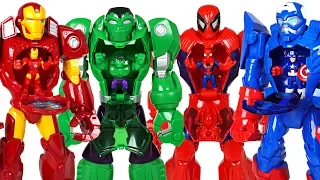 Marvel suits are stolen! Hulk, Spider Man! Attack dinosaurs with super mech armor! - DuDuPopTOY