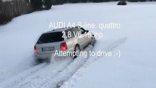 Audi A4 quattro snow