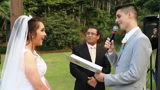 Noivo revela segredo oculto Noiva fica apavorada Chora de emoção nos Votos. Video de Casamento (*)