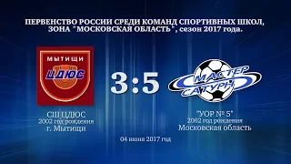 Голы матча команды 2002 г.р. 04 июня 2017 год.