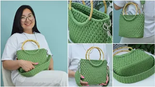 Crochet honeycomb pattern in a circle A beautiful handbag Crochet pattern