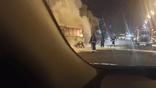 В Йошкар-Оле сгорел автобус