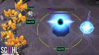 herO's DOUBLE GOLD BASE RUSH - Starcraft 2: herO vs. Heromarine