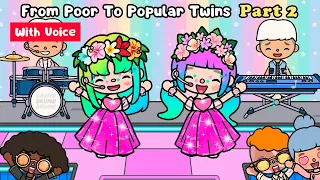 Part 2 Orphan Twins Become Popular Singers | With Voice | Toca Boca | Toca Life Story | Rainbow Toca