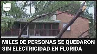 Una mujer muere por el mal tiempo en Florida: tormentas dejaron destrucción a su paso