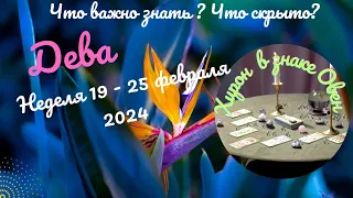 ДЕВА♍НЕДЕЛЯ 19 - 25 ФЕВРАЛЯ 2024🌈ЧТО ВАЖНО ЗНАТЬ? ЧТО СКРЫТО?✔️ГОРОСКОП ТАРО Ispirazione